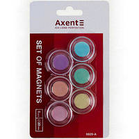Набір магнітів 6шт 30мм Axent Pastelini