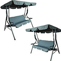 Садова гойдалка GardenLine Гойдалка садова (3х-місна) Вуличні гойдалки Gray Садові гойдалки для дачі та присадибної ділянки