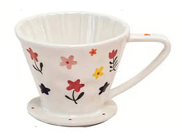 Пуровер Floral Coffee Керамічна воронка для кави