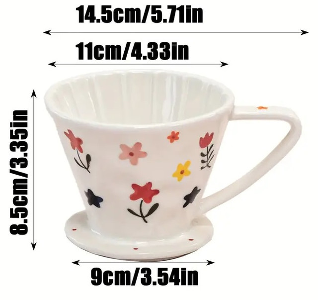 Пуровер Floral Coffee Керамическая воронка для кофе