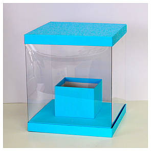 Прозора квадратна коробка 30*30*35 см.