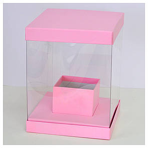 Прозора квадратна коробка 20*20*25 см.