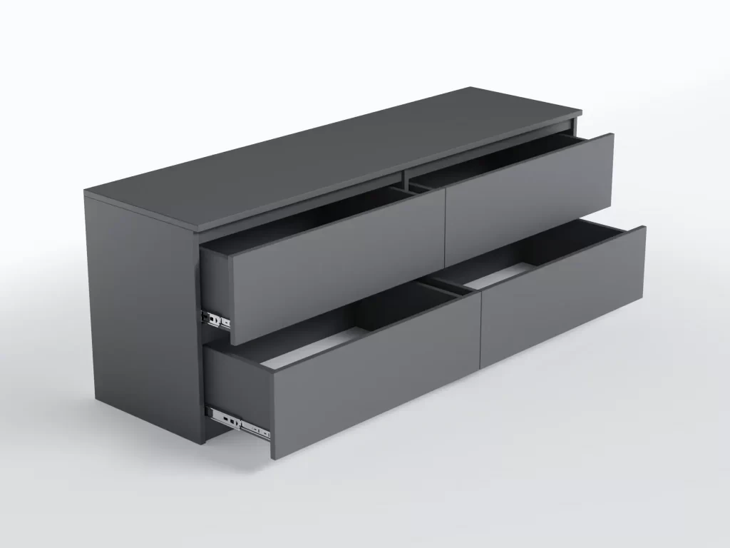 Тумба під ТВ Moreli T223 Антрацит 140х40х53 см, фото 1