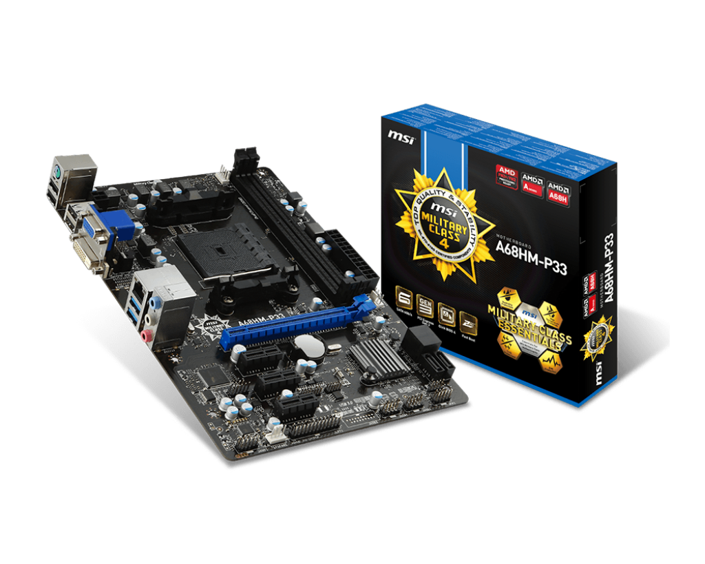 Материнська плата MSI A68HM-P33 Socket FM2+ (A68HM-P33) Б/В