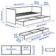 Кушетка шухлядами VIHALS IKEA 895.715.86, фото 7