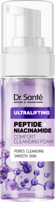 Комфортна очищуюча пінка Dr. Sante Ultralifting Пептид + Ніацинамід 150 мл
