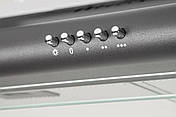 Двомоторна витяжка чорна плоска Ventolux ROMA 60 BK 2M LUX, фото 4