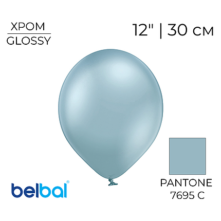 BELBAL-ББ 12" 615 Хром Світло-блакитний | Glossy Light Blue, фото 1