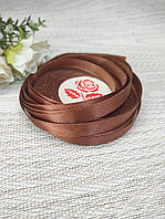 Стрічка атласна 0.9 см Шоколадна (рулон 32 метри), А09-31-32