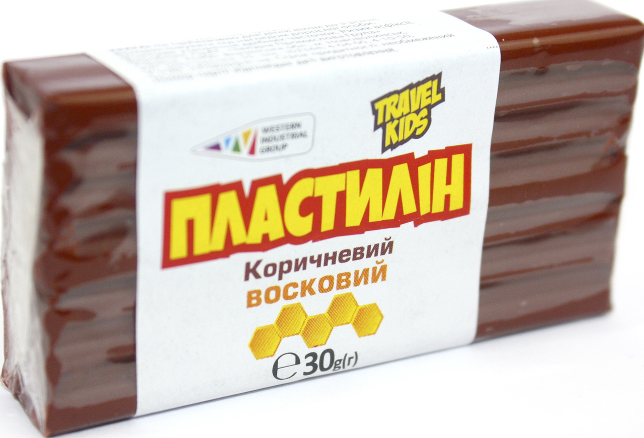 Пластилін "Гамма UA" 30гр коричневий,восковий №333109(12), фото 1