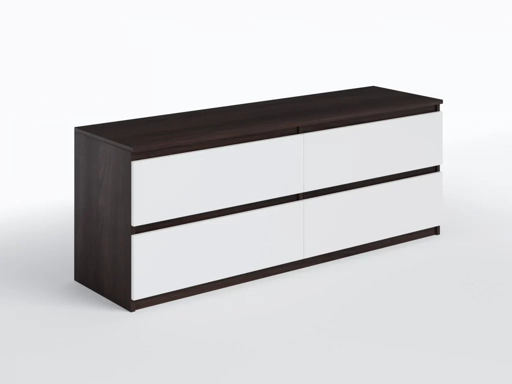 Тумба під ТВ Moreli T223 Венге темний + Білий 140х40х53 см