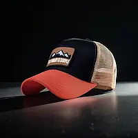 Кепка Тракер с сеточкой Красно-Черная , Унисекс One size