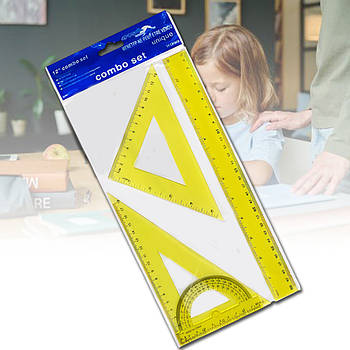 Набір з 4 геометричних лінійок для школярів та студентів 304-1