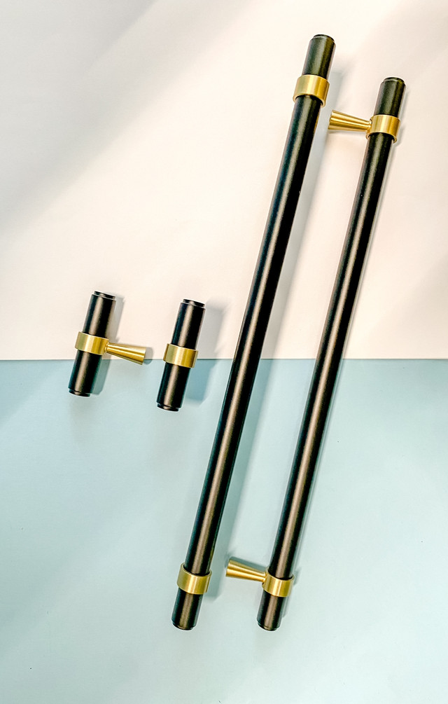 Серія меблевих ручок Brass Black&Gold