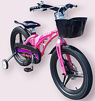 Дитячий 16 MARS велосипед магнітний литі диски рожевий для дівчинки