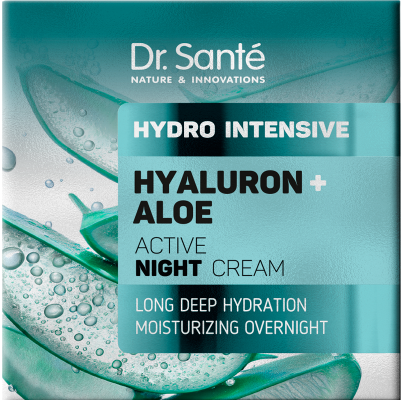 Активний нічний крем Dr. Sante Hydro Intensive Гіалурон + Алое 50 мл