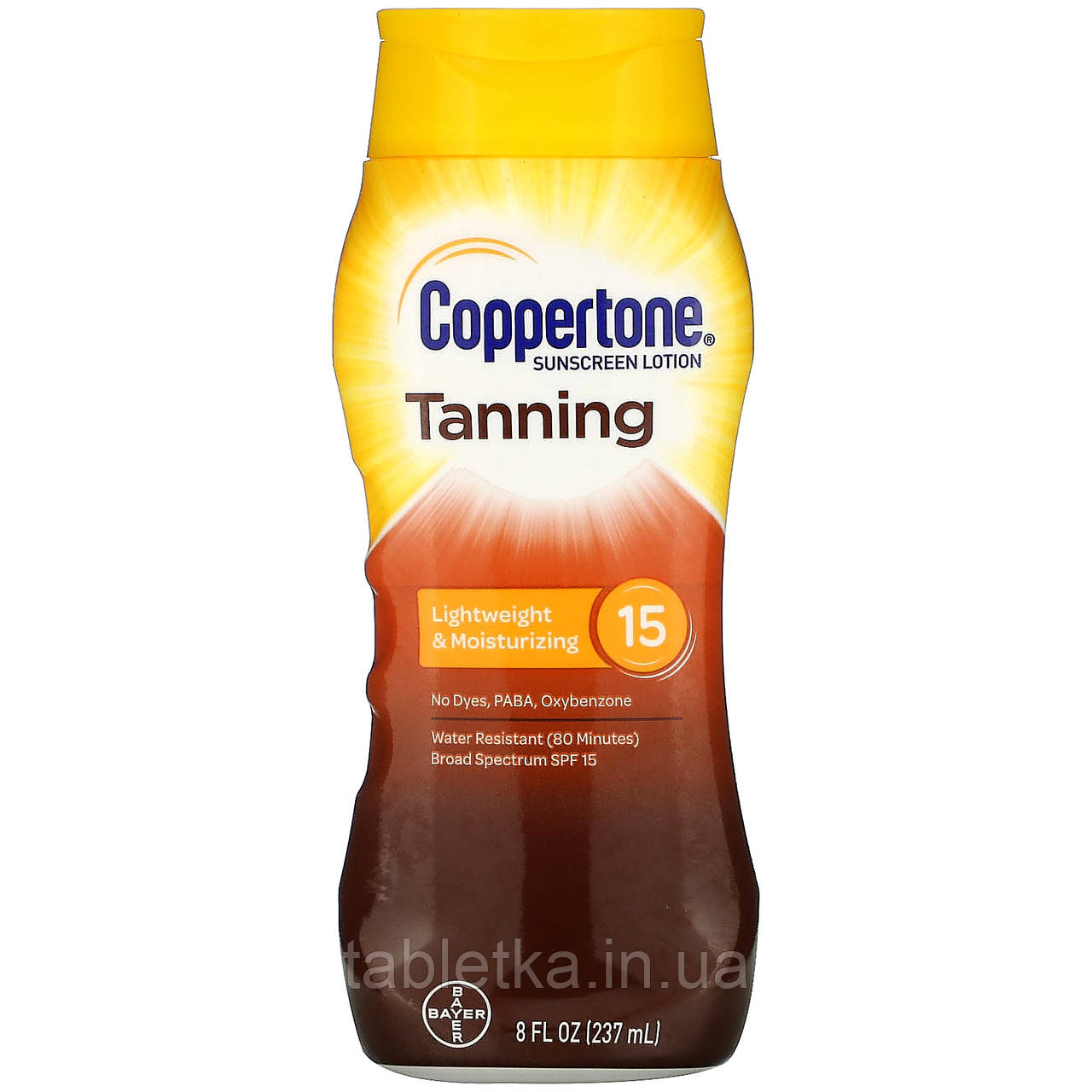 Coppertone, Засіб для засмаги, легке зволоження, SPF 15, 237 мл (8 рідкий. Унций)