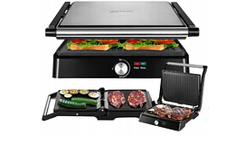 Гриль настільний притискний професійний 2200 Вт Mozano Електрогриль, Електричний контактний гриль