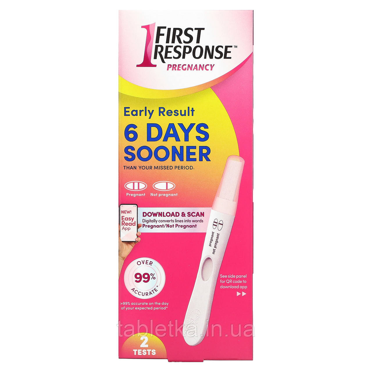 First Response, Вагітність за ранніми результатами, 2 тести, фото 1