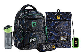Шкільний набір Kite Education Beast Mode (рюкзак, пенал, сумка, ланчбокс, пляшка) 130-145 см