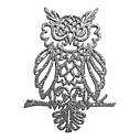 Прикраса Сова пластик 12х9см (срібло), фото 2