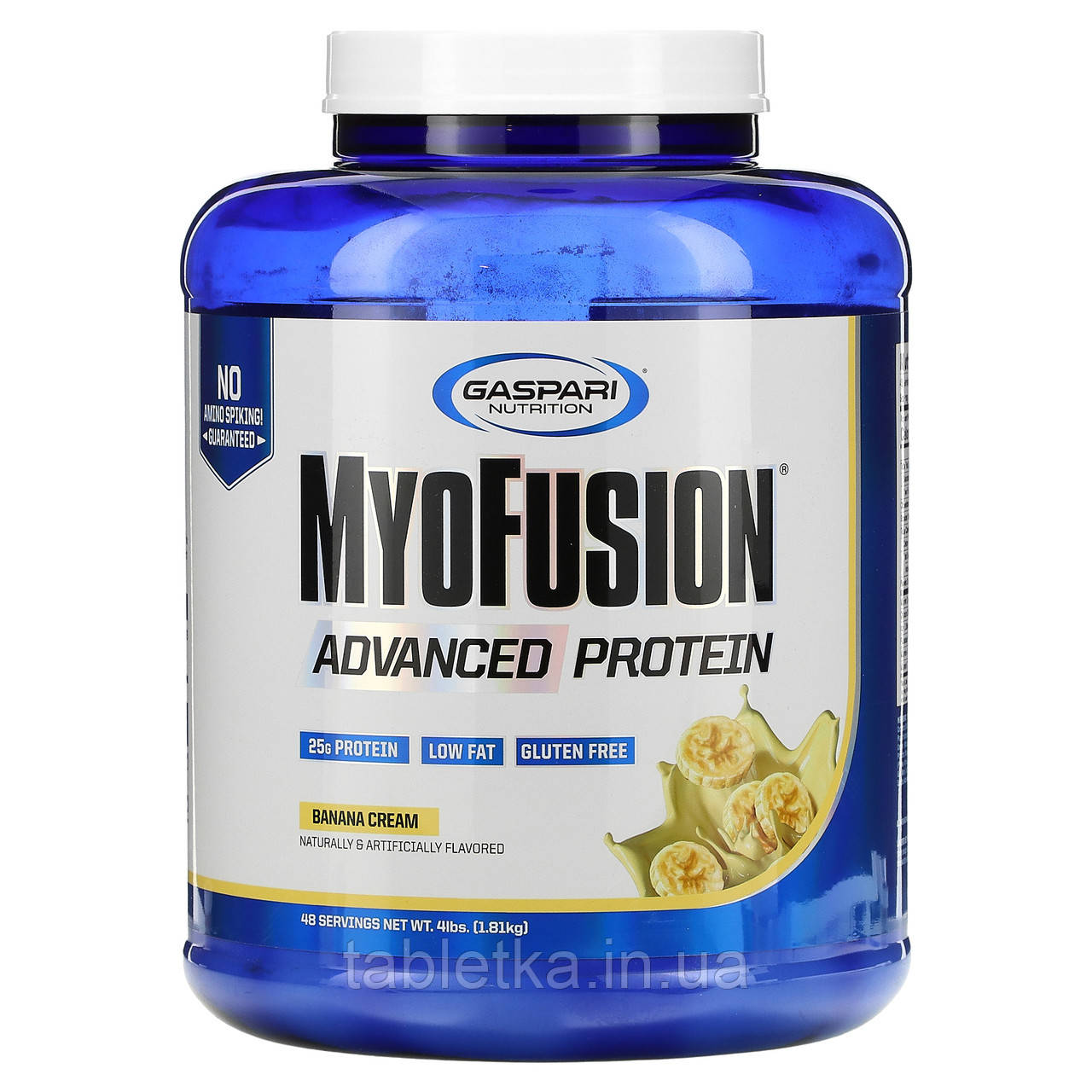 Gaspari Nutrition, MyoFusion, поліпшений протеїн, банановий крем, 1,81 г (4 фунти)