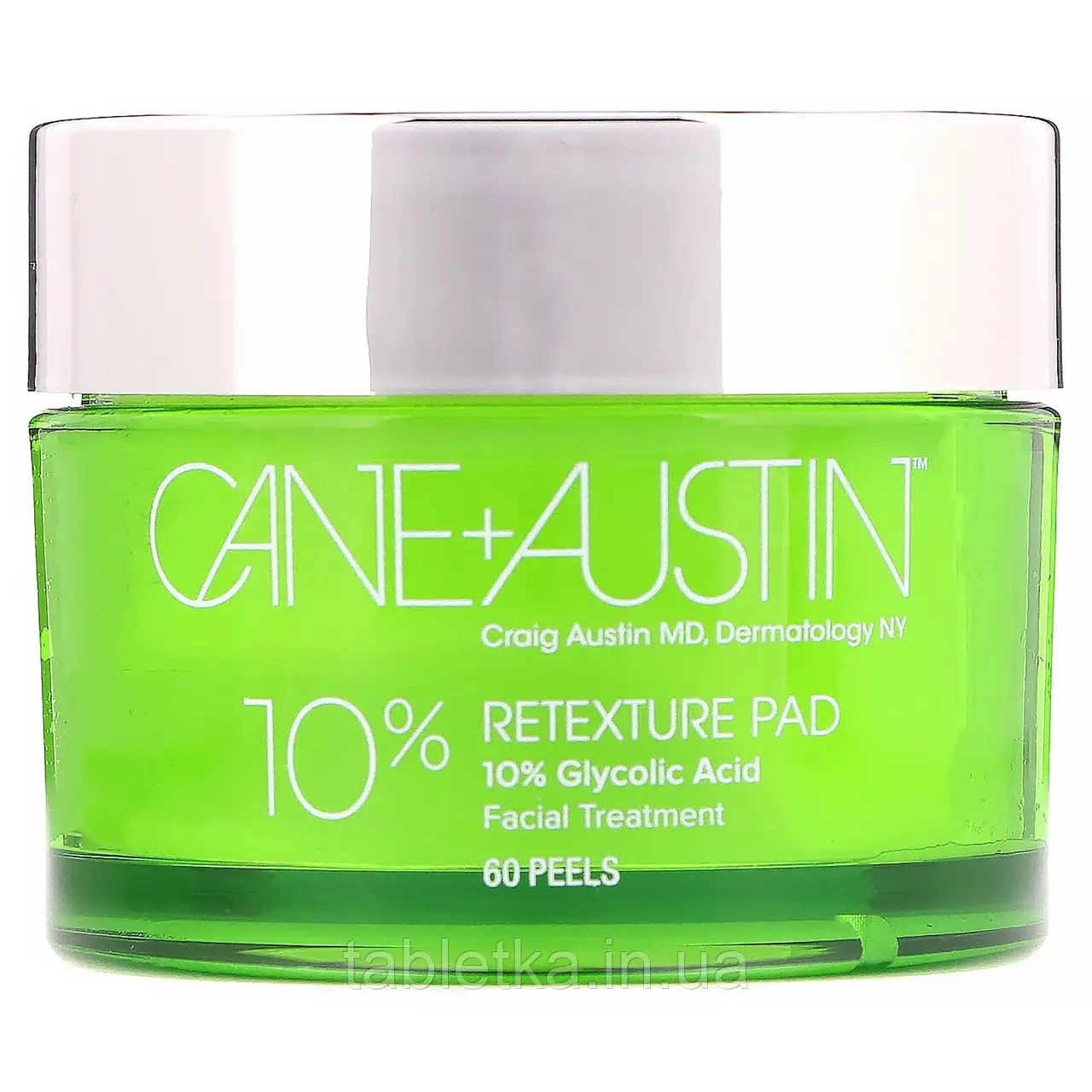 Cane + Austin, Диски Retexture Pad, просочені 10% гліколевою кислотою, 60 шт