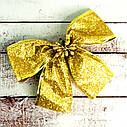 Бант різдвяний золотий (уп 5шт) 9248, фото 2