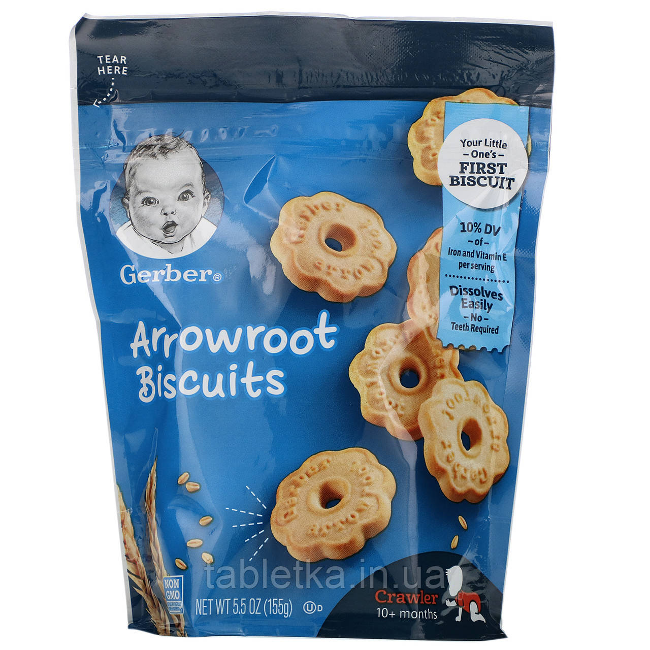 Gerber, Печиво з арроруту, для малюків від 10 місяців, 155 г (5,5 унції)