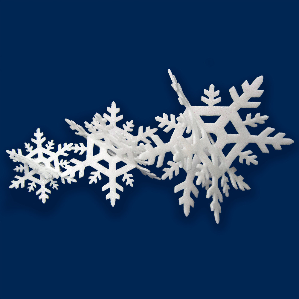 Сніжинка 3Д блискуча набір (3 шт), фото 1