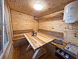 Дерев'яна мобільна Баня-Квадро "Лофт" 6 метрів., фото 5