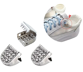 Металеві накінечники для шнурків М-4580 колір Нікель