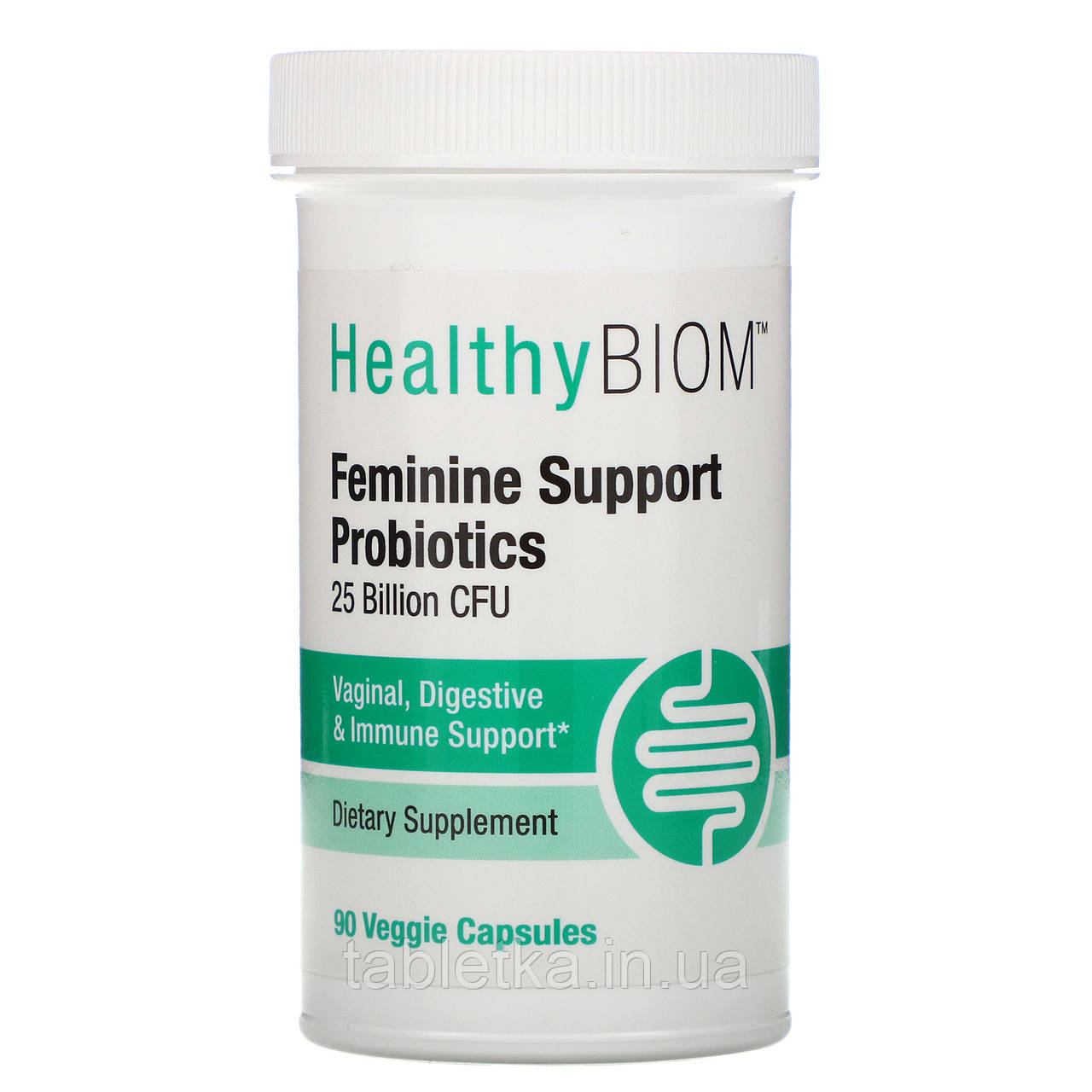 HealthyBiom, Пробіотики для підтримання жіночого здоров'я, 25 млрд КУО, 90 рослинних капсул