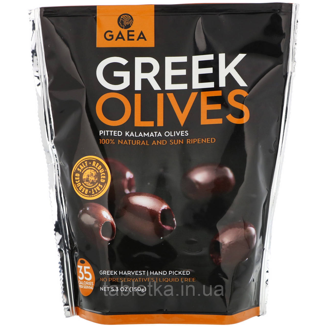 Gaea, грецькі оливки Kalamata без кісточок, 150 г (5,3унції)