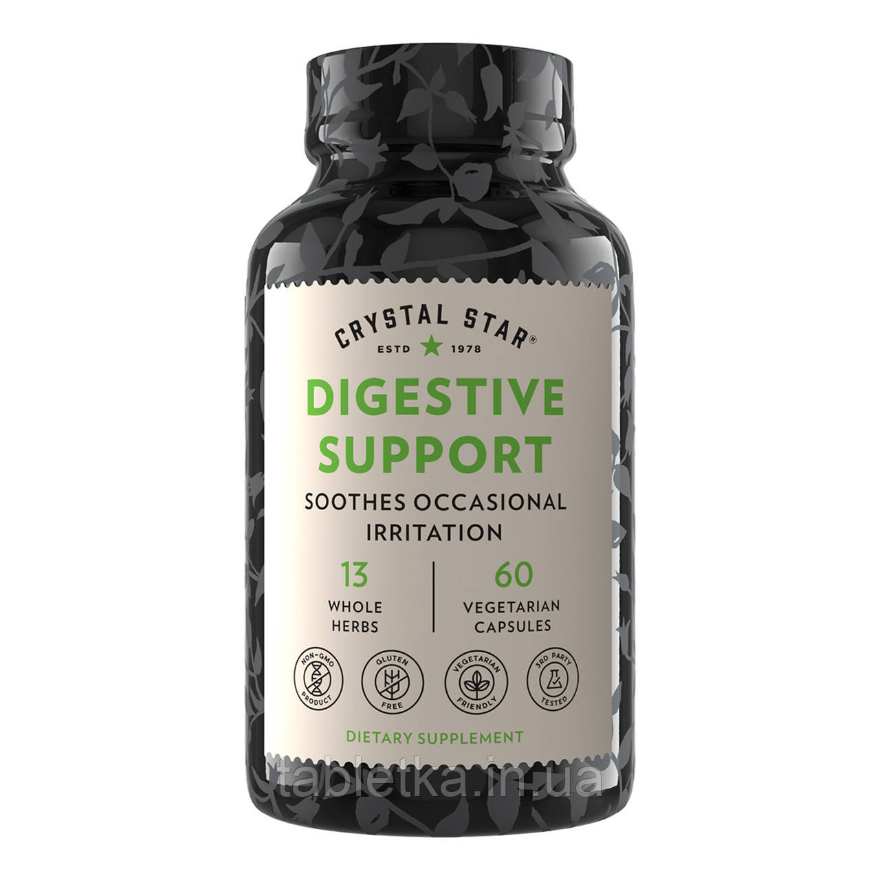 Crystal Star, Digestive Support, підтримка травної системи, 60 вегетаріанських капсул