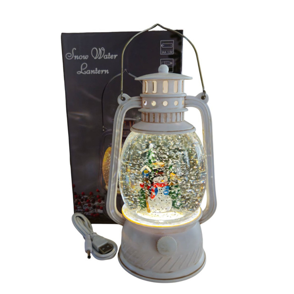 Ліхтар Новорічний LED музичний 21см 13339 на батарейках та USB, фото 1