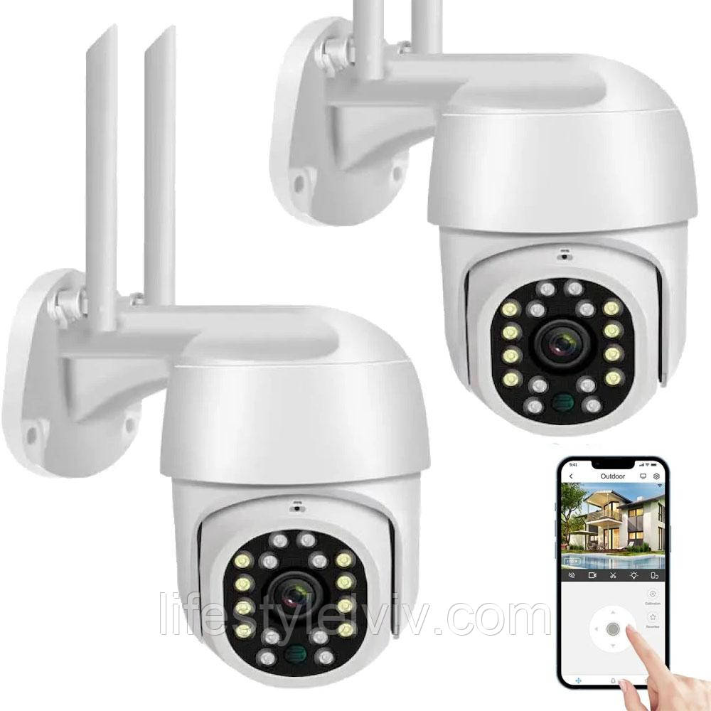 Набір 2шт WiFi камера відеоспостереження 5Мп HX A 1536C / Вайфай камера для вулиці / Вулична відеокамера, фото 1