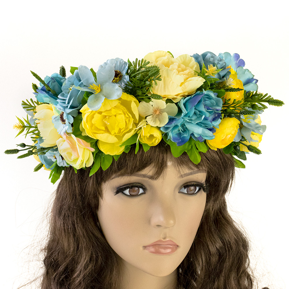 Український віночок об'ємний на голову на голову Анісія 13131, фото 1