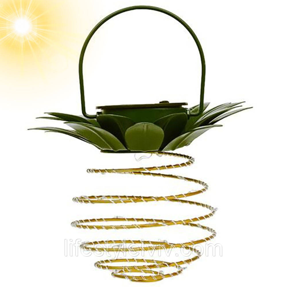 Садовий ліхтар на сонячній батареї 24LED, 22х15,5х15,5см / Садовий світильник підвісний / Ліхтар для саду, фото 1