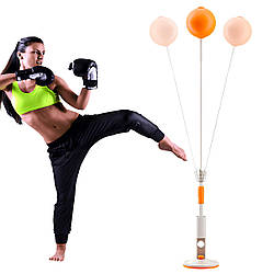 Підлогова груша для боксу 154см, на присоску / Груша боксерська на підлогу / Стійка для боксу / Швидкісна груша