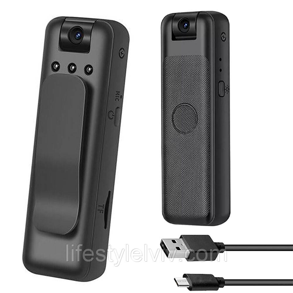 Нагрудна боді камера 1080P, WiFi, 500mAh / Нагрудний відеореєстратор / Міні відеокамера / Портативна камера, фото 1