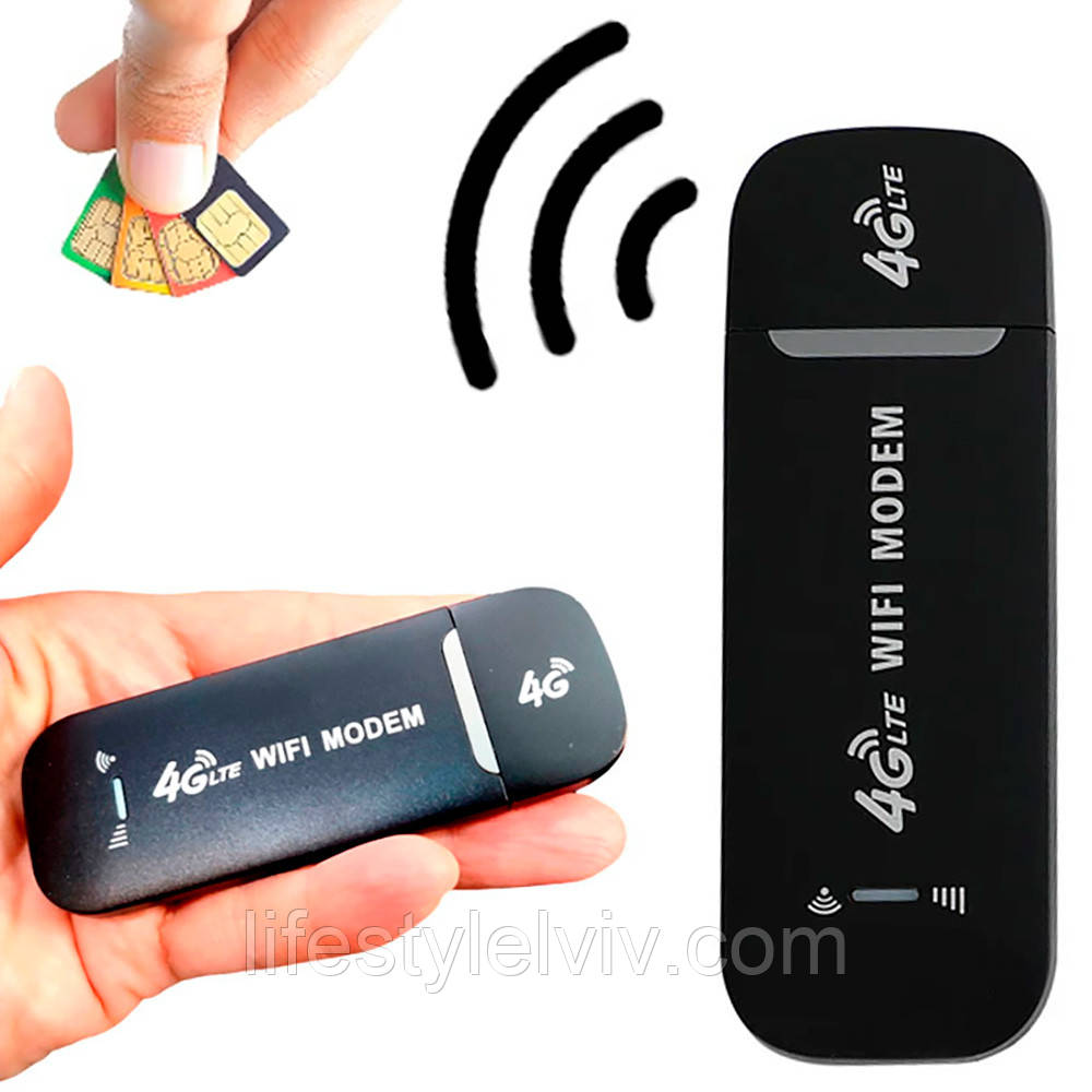 4G модем під SIM карту USB, 150 Мб/с, до 15м / Мобільний модем / 4G роутер / 4G WiFi modem, фото 1