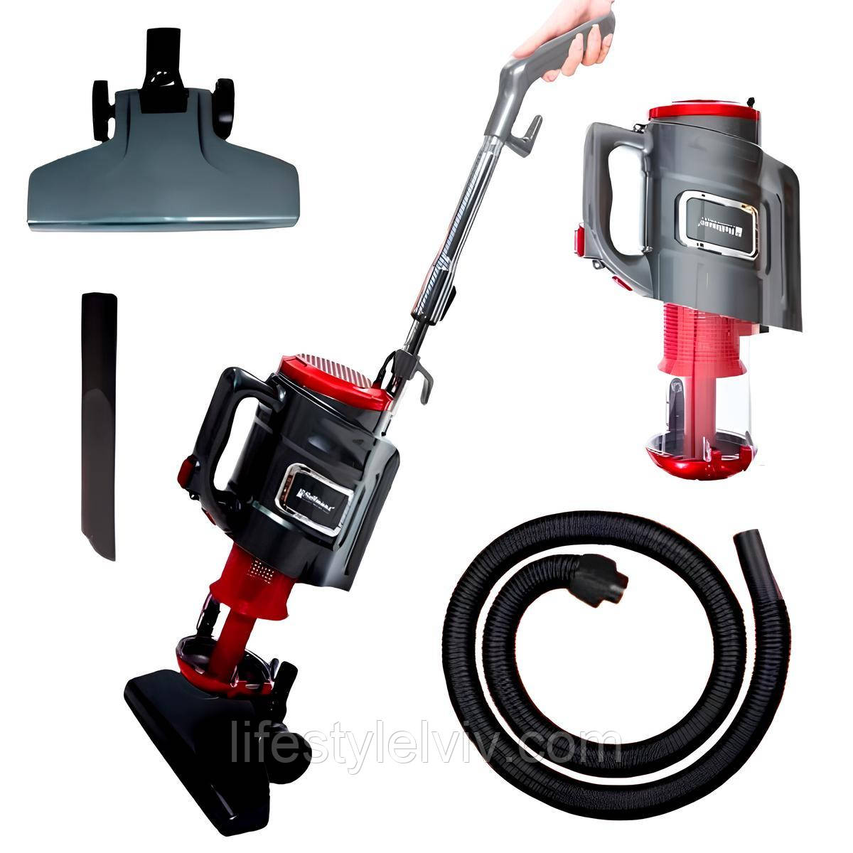 Пилосос ручний для дома 1800Вт + 3 насадки, від мережі, Hoffmans HM-8803 / Вертикальний пилосос, фото 1