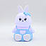 Силіконовий нічник Зайчик акумуляторний, MKC-61 / Дитячий нічник м'який / Світильник нічник світлодіодний, фото 2