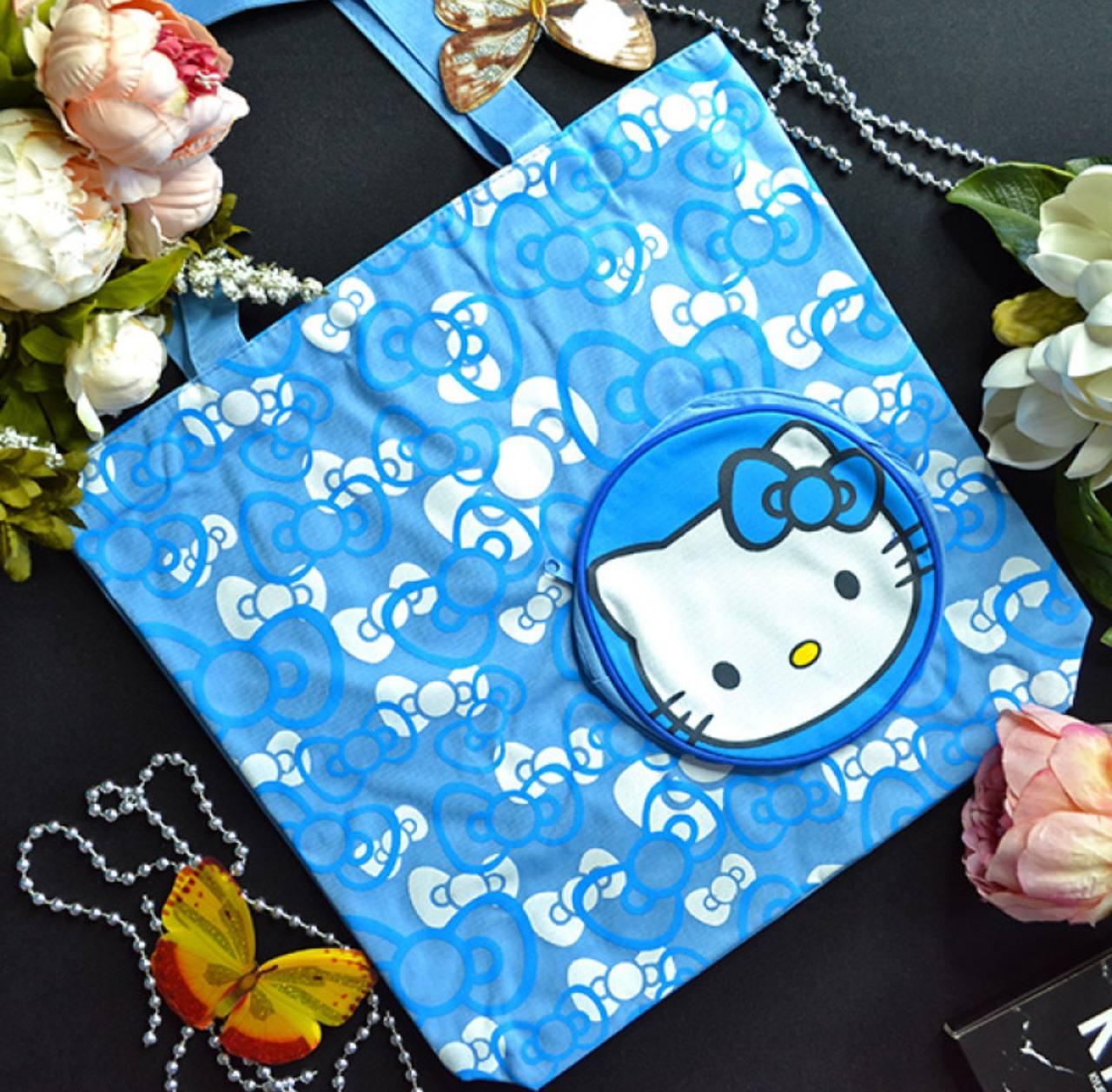Дитяча сумка-шопер Hello Kitty – блакитна, зручна та стильна 1001