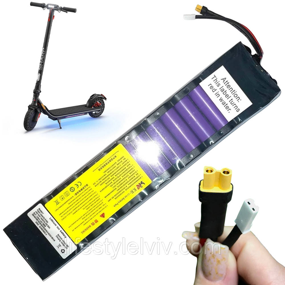 Акумуляторна літієва батарея Li-ion 36V (9,6A) EL-battery / Батарея для електросамоката / АКБ для самоката, фото 1