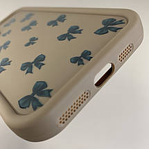 Чохол для iPhone 11 Pro Max чохол з високими бортами з бантиками на телефон айфон 11 про макс коричневий q05t, фото 4