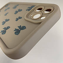 Чохол для iPhone 11 Pro Max чохол з високими бортами з бантиками на телефон айфон 11 про макс коричневий q05t, фото 5