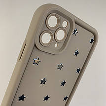 Чохол для iPhone 11 Pro Max чохол з високими бортами із зірочками на айфон 11 про макс коричневий q05d, фото 3