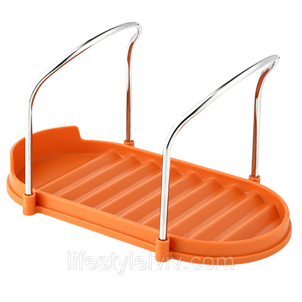 Настільна підставка для кришок (22x13x13см) / Тримач для кухонного приладдя / Органайзер під кришки, фото 1